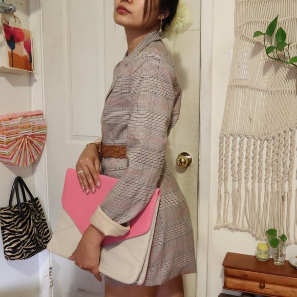 Like new MINI JUMPSUIT - Blazer style plaid Romper XS/S sexy office chic - Picture 15 of 16